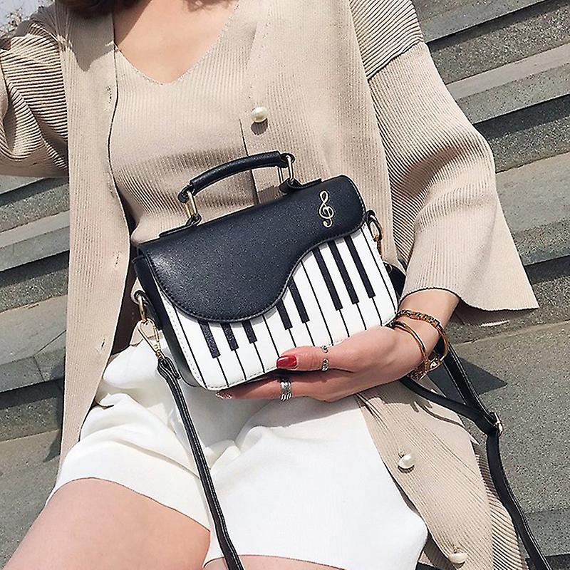 Sac bandoulière bandoulière motif piano mignon en cuir PU pour femmes téléphone portable nouveau