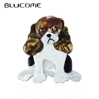 Custom New Handmade Acrylic Dog Brooches For Women Lovely Pets Animal Party Office Brooch Pin Jewelry Accessories Gift