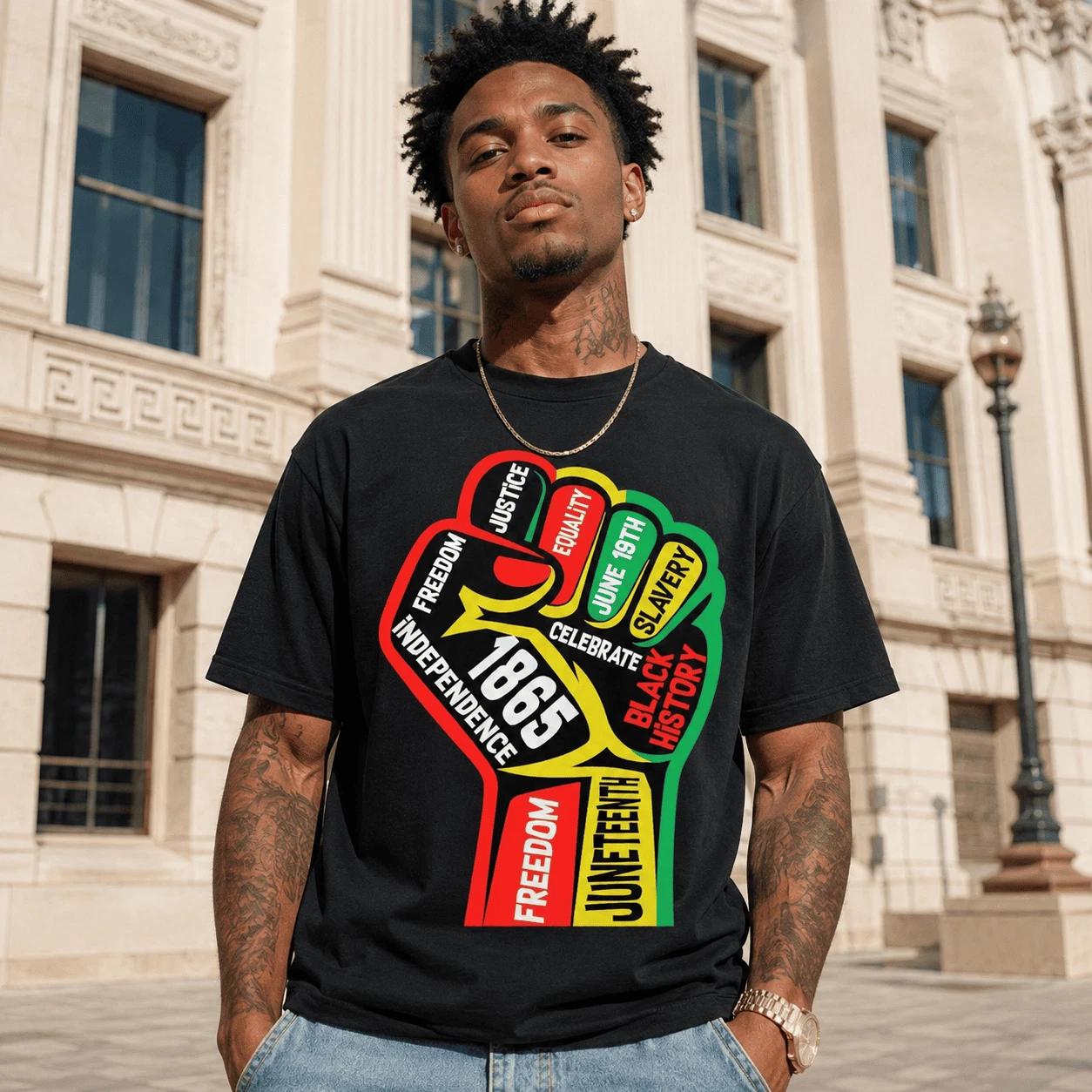 Black History Month Juneteenth Freedom Pride Afro Men s T-Shirt S