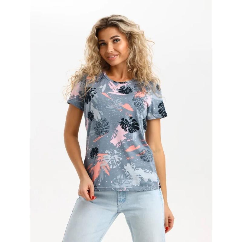 Damen T-Shirt Unregelmäßiger Geometrischer Druck Kurzärmelig Mode Lässig Oversize Kurzarm Damen Sommer T-Shirts Tops Kleidung