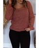Azura Exchange Gold Flame Square Neck Plus Size Knit Top