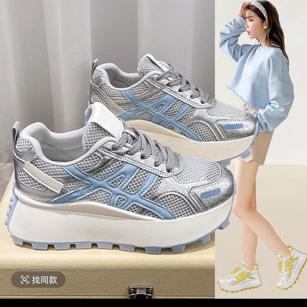 Premium thick-soled muffin little white shoes women's heightening board shoes 2025 super hot new summer popular casual sports shoes