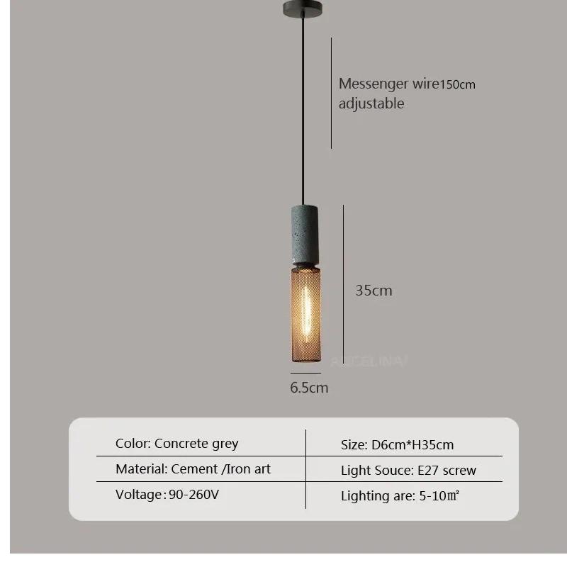 Retro LED Pendant Light Creative Cement Head Hanging Fixtures For Living Room Dining Room Bar Coffer Shop Restaurant Decor Lamps