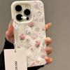 Stylish Pink Floral Print Phone Case for iPhone 17Air 16 15 14 13 12 11 Pro Max 16 Plus 17 16 15 Pro Shockproof Protective Case