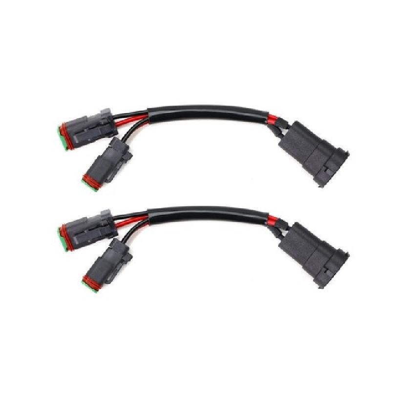 (2) Y-Shape Dual Outputs H11 H8 To Deutsch DT DTP Adapters Connectors Splitters