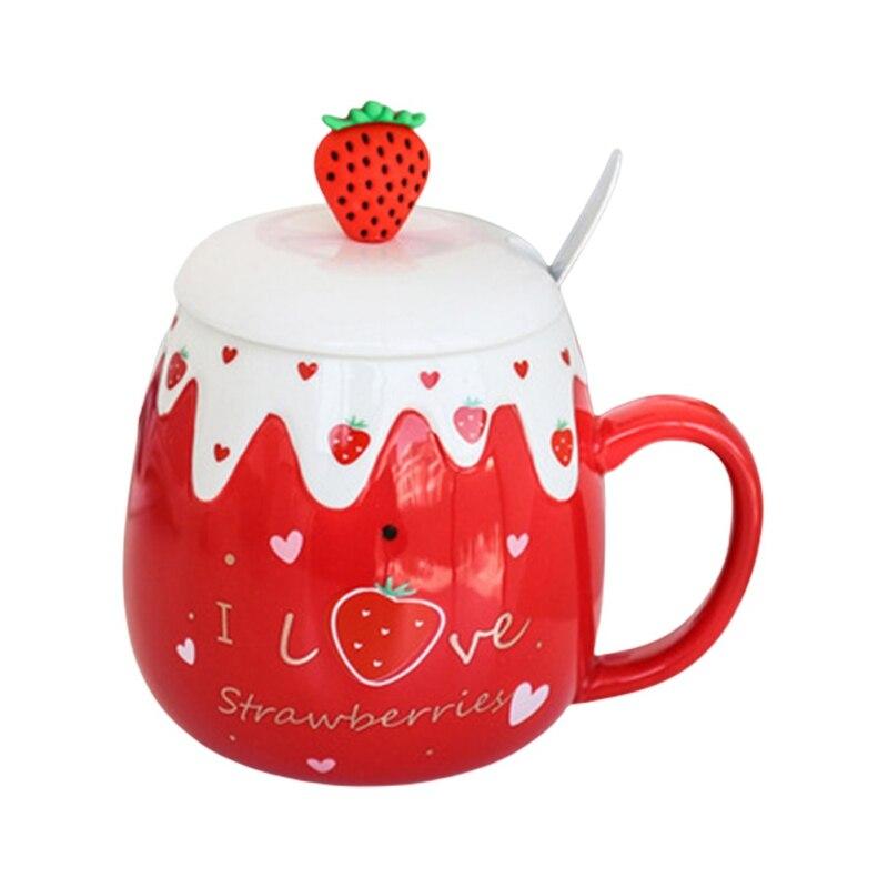 Ceramic Mug with Lid And Spoon High Temperature Ceramic Water Bottle