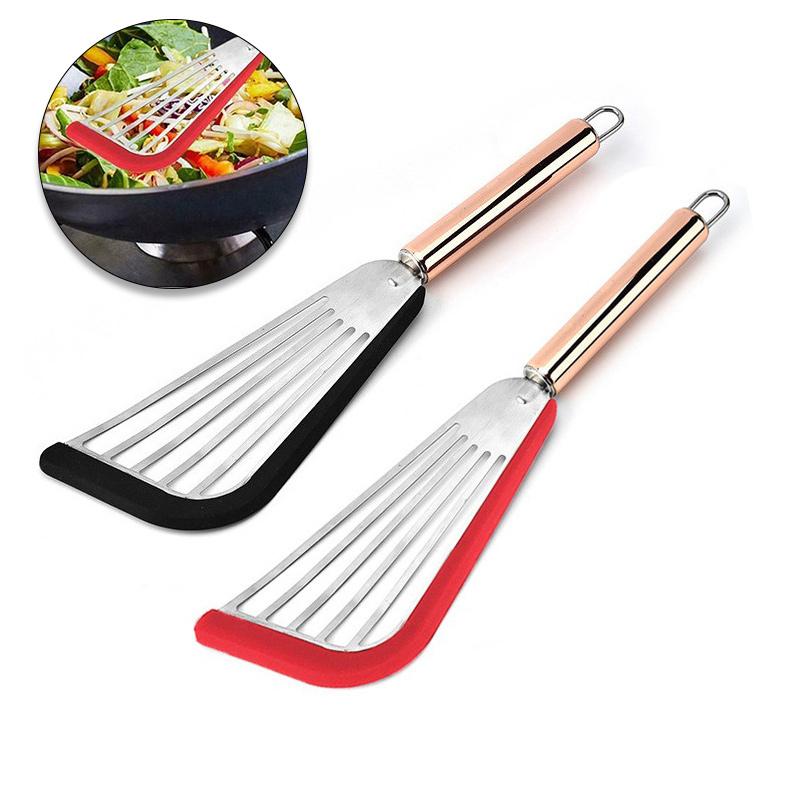 Kuchyňské náčiní odolné vůči vysokým teplotám Netěsnost Lžíce Rybí filé Nerezová špachtle na smažení