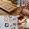 20 Photo Albums, 20 Clips and 2 Rolls of Jute Cord Paper Frame Set, Hanging Photo Display Banner, Suitable for Home, Wedding and Party Decorations