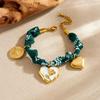 Set di Ciondoli Artistici Retro Etnici Placcati Oro Cuore Fiore Bussola