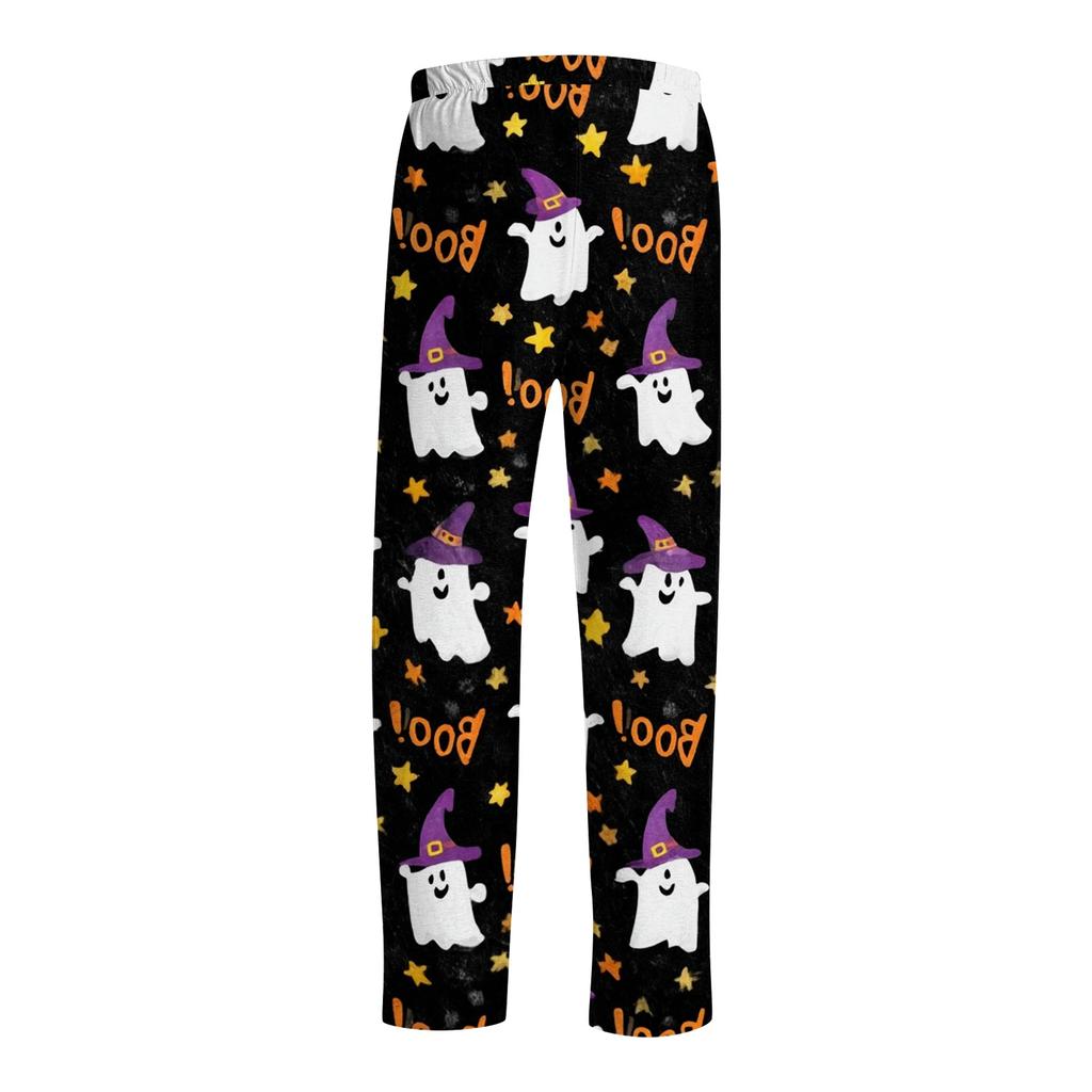 Men's Halloween Print Drawstring Lounge Pants Casual Sleepwear Comfortable Fit Soft Fabric Relaxed Style for Indoor and Outdoor Use