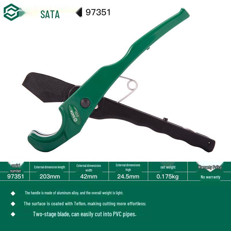 SATA Quick PVC/PPR/PE Water Pipe & Wire Cutter - Professional Hot Melt Pipe Cutting Tool