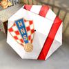 Modello della Federazione Calcistica Croata, ombrello pieghevole automatico, design portatile e pieghevole, 8 stecche, un regalo di Natale o di compleanno.