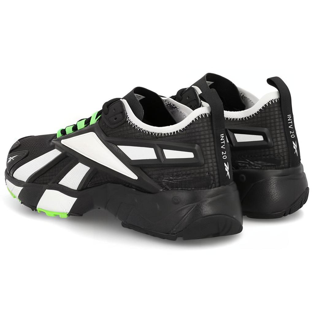 Reebok Intv 20 Mesh Comfort Daily Low-Top Lifestyle Casual Shoes, Unisex Black White Green FX2135
