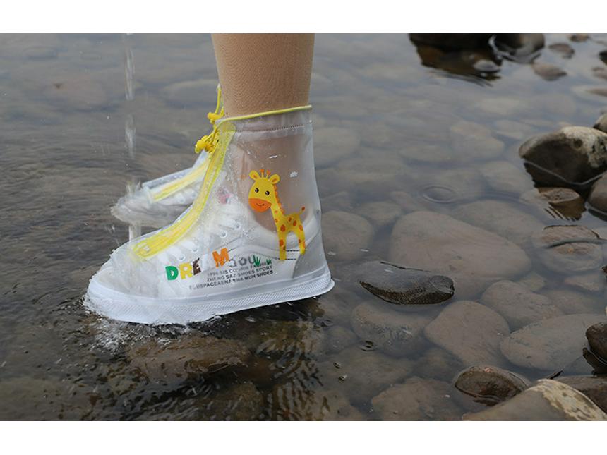 Upgraded Anime Kids' Non-Slip Mid-Calf Rain Shoe Covers: Rainproof, Sandproof, Stainproof for Rainy Days