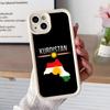 Kurdistan Flag Thicken TPU Mobile Phone Case for iPhone 17 16 15 14 13 12 11 Air Pro Max Plus Colorful Cover