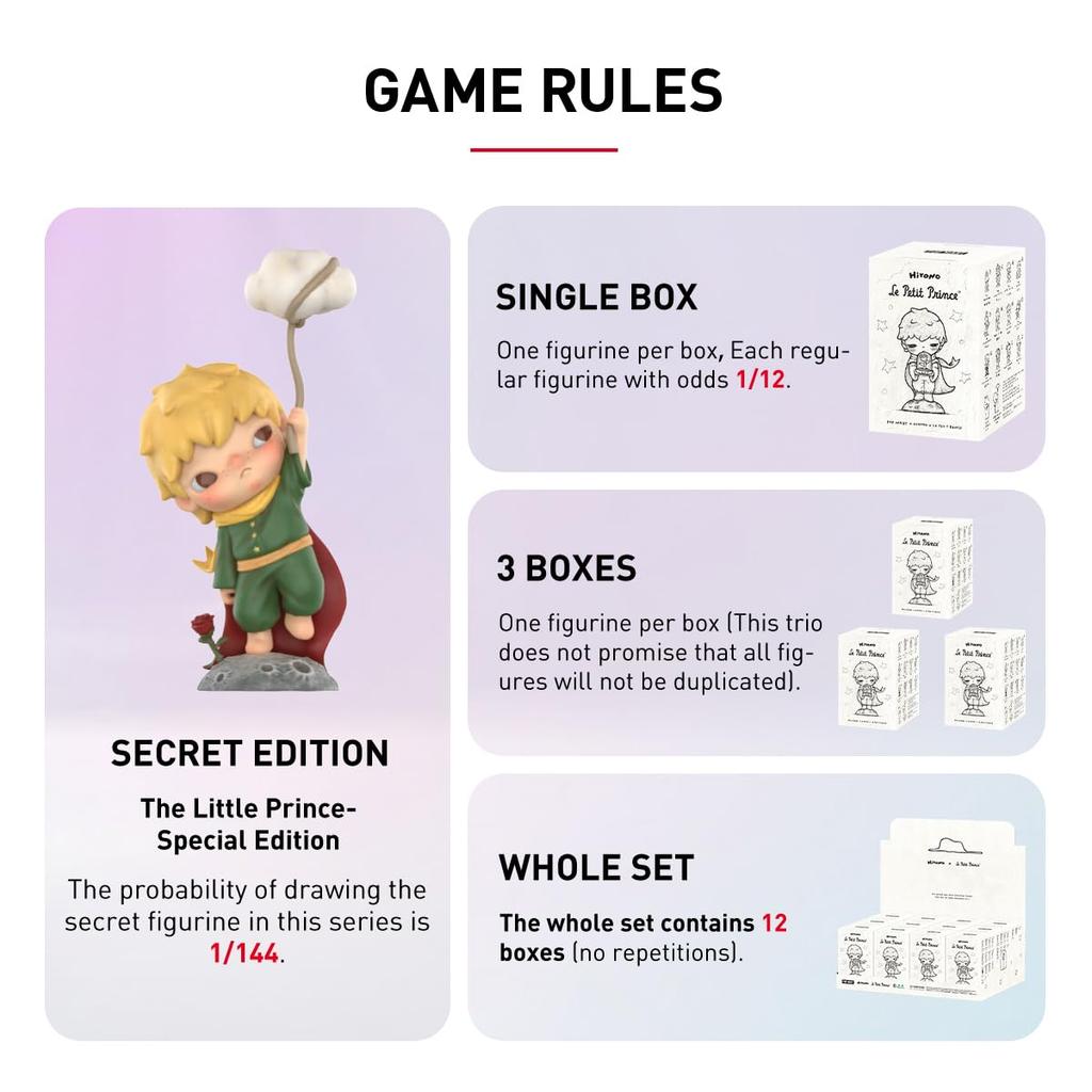 POP MART Hirono x O Pequeno Príncipe Série Caixa de 12 Pop Mart Gachapon Caixa Cega Plástico Premium PVC Macio Original Presentes de Aniversário [Peças Sortidas]
