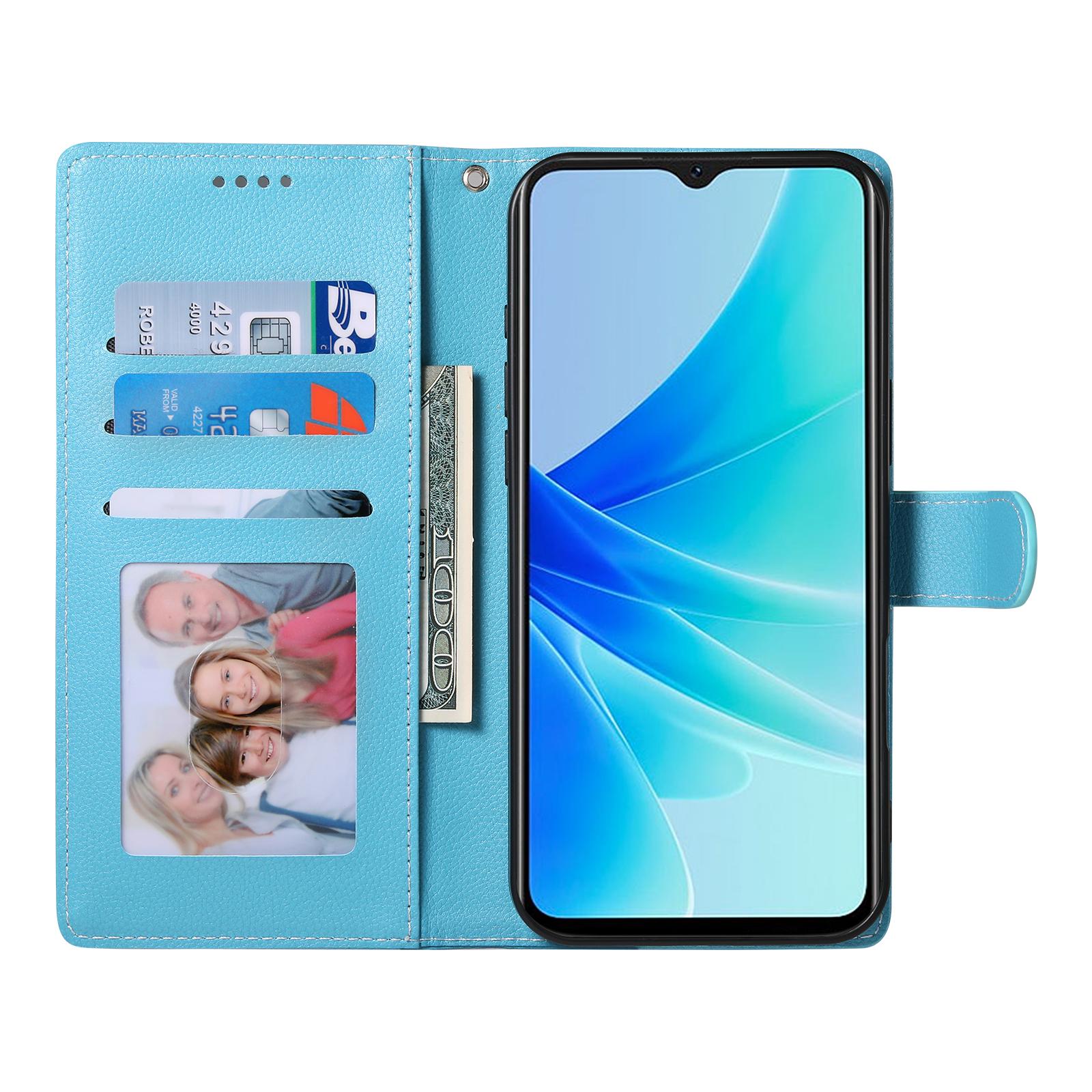 

For vivo V50 5G Stand Case Litchi Texture Leather Wallet Phone Cover Magnetic Snap Purple