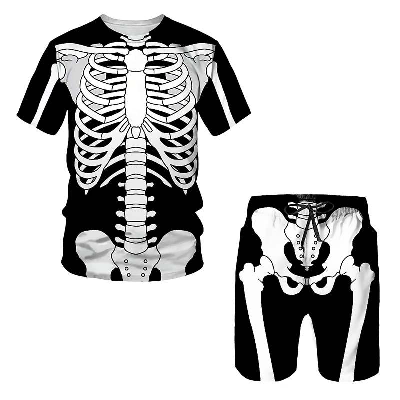 Buy Summer Casual 3D Skeleton Print 