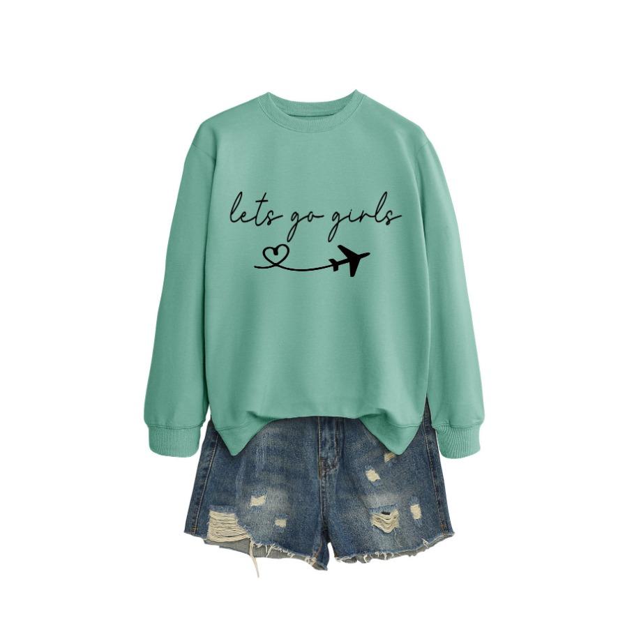 New Creative Fashion Sweatshirt Autumn Women's Sweatshirt Autumn and Winter Women's Thickened Sweatshirt Jacket Winter Large Size Sweatshirt