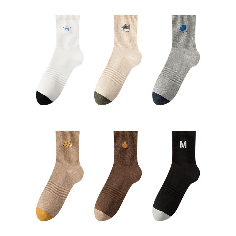 Male Spring and Autumn New Cotton Anti Bacteria Anti Pilling Sport Tube Socks