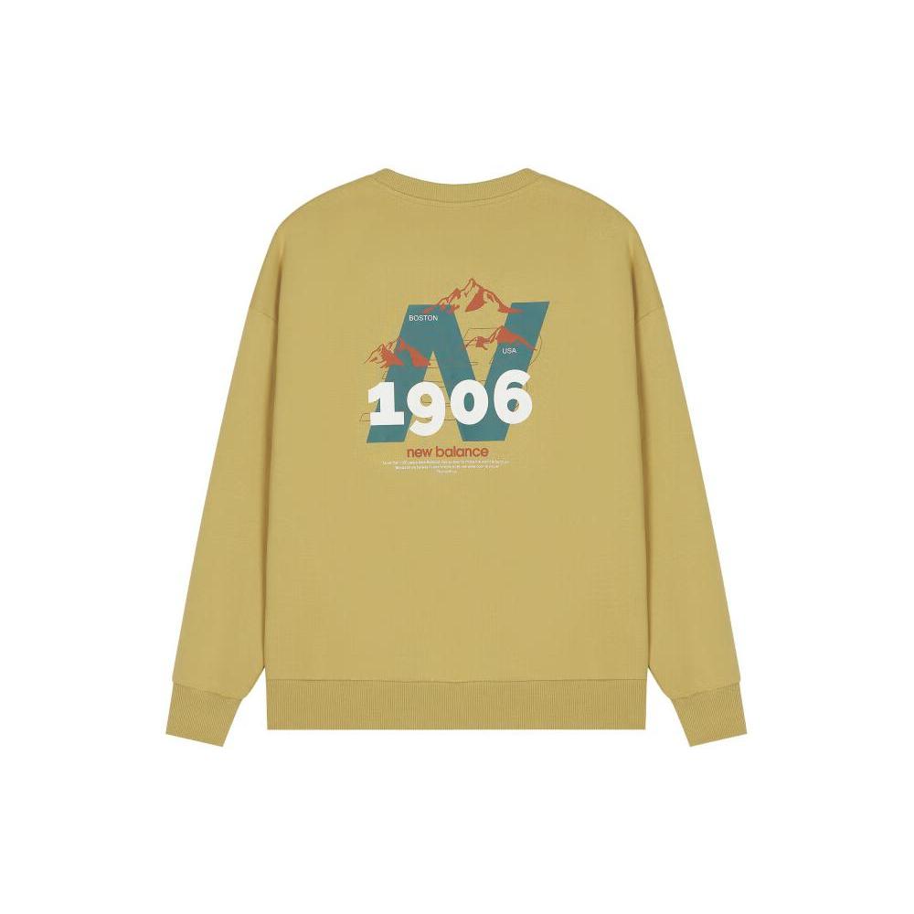 Толстовки New Balance Унисекс Желтые С круглым вырезом Умеренный Обычный AMT24370-BYC S