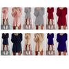 Luxurious Womens Jumper Knitted Sweaters Dress With Solid Casual Long Sleeves