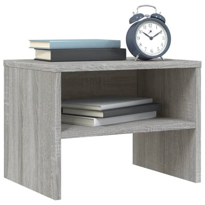 Maison Exclusive - Tables de chevet 2 pcs Sonoma gris 40x30x30cm Bois d'ingénierie