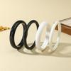 4Pcs/Set Round Stackable Bangle Multicolor Acrylic Cuff Minimalist Resin Bracelet  For Women