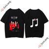 Happy Fashion Tshirt La Line Mens and Womens Style Street Tshirt Crewneck Casual Top Fashion Street Camisetas