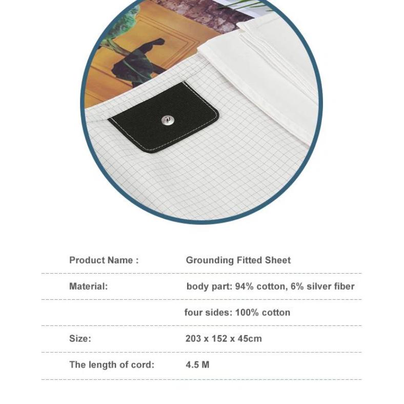 Ultimate Grounding Fitted Sheet - Reconnect with Earth While You Sleep! Anti-Inflammation, Better Sleep & More with Silver Fiber Technology