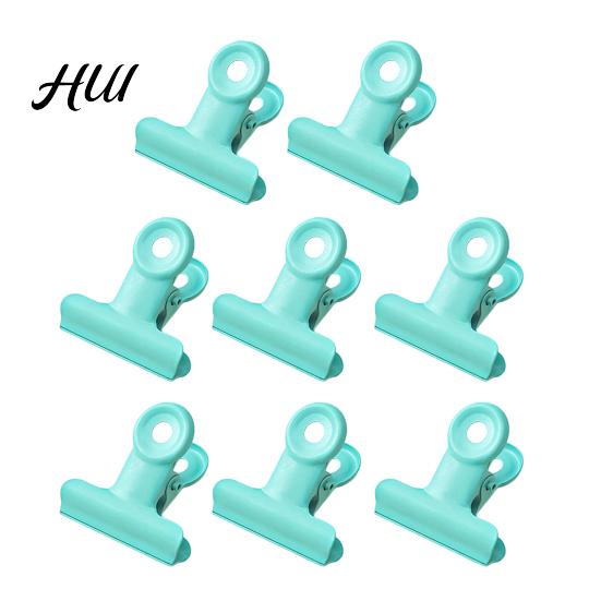 Paper Clamp Metal Clip 8PCS Binder Clips Round Tail Safety Design Stable Clamping Fresh Color Force Macaron Rust Resistant Office School Supplies