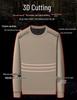 Men's Plus Velvet Thickened Round Neck Sweatshirt - Mid-Aged Casual, Warm, Skin-Friendly Base Layer