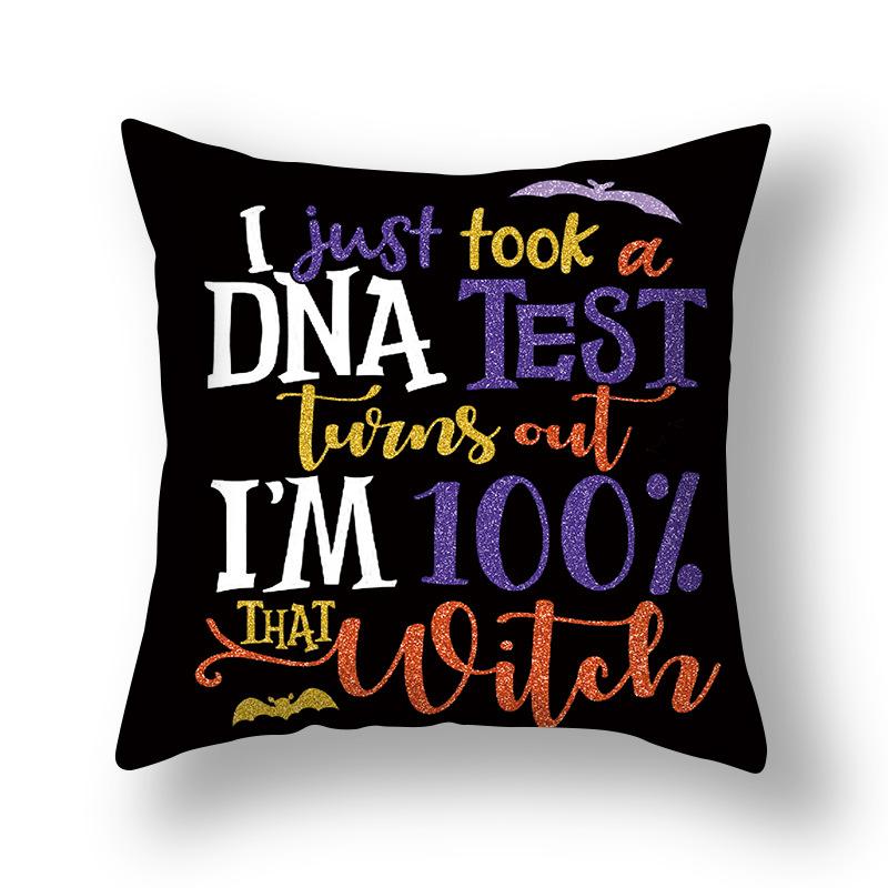 Bat Pumpkin Pillow Case Sofa Scary Happy Halloween Decorations for Home 2023 Horror Haunted House Cat Cushion Cover Pillowcase