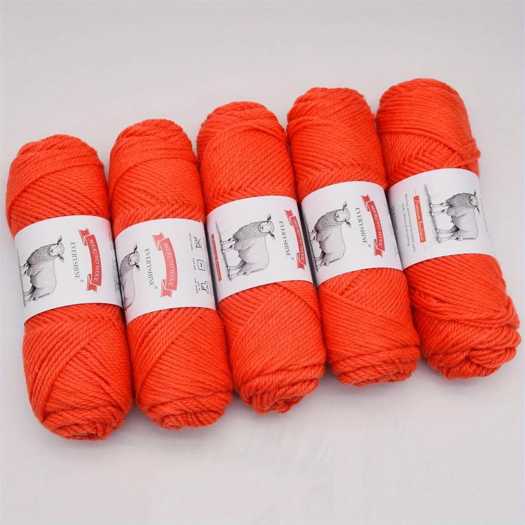 5 szt. Przędza z wełny merynosów Wielokolorowa Gruba Robótka Ręczna Materiały Miękka i Ciepła 500g/1.1lb Łącznie Ręczne Dzierganie i Szydełkowanie Materiały do Rękodzieła DIY