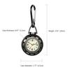 JEWELRYWE Nurse Watch Carabiner Luminous Dial Keychain Simple Bag Pocket Watch Silver