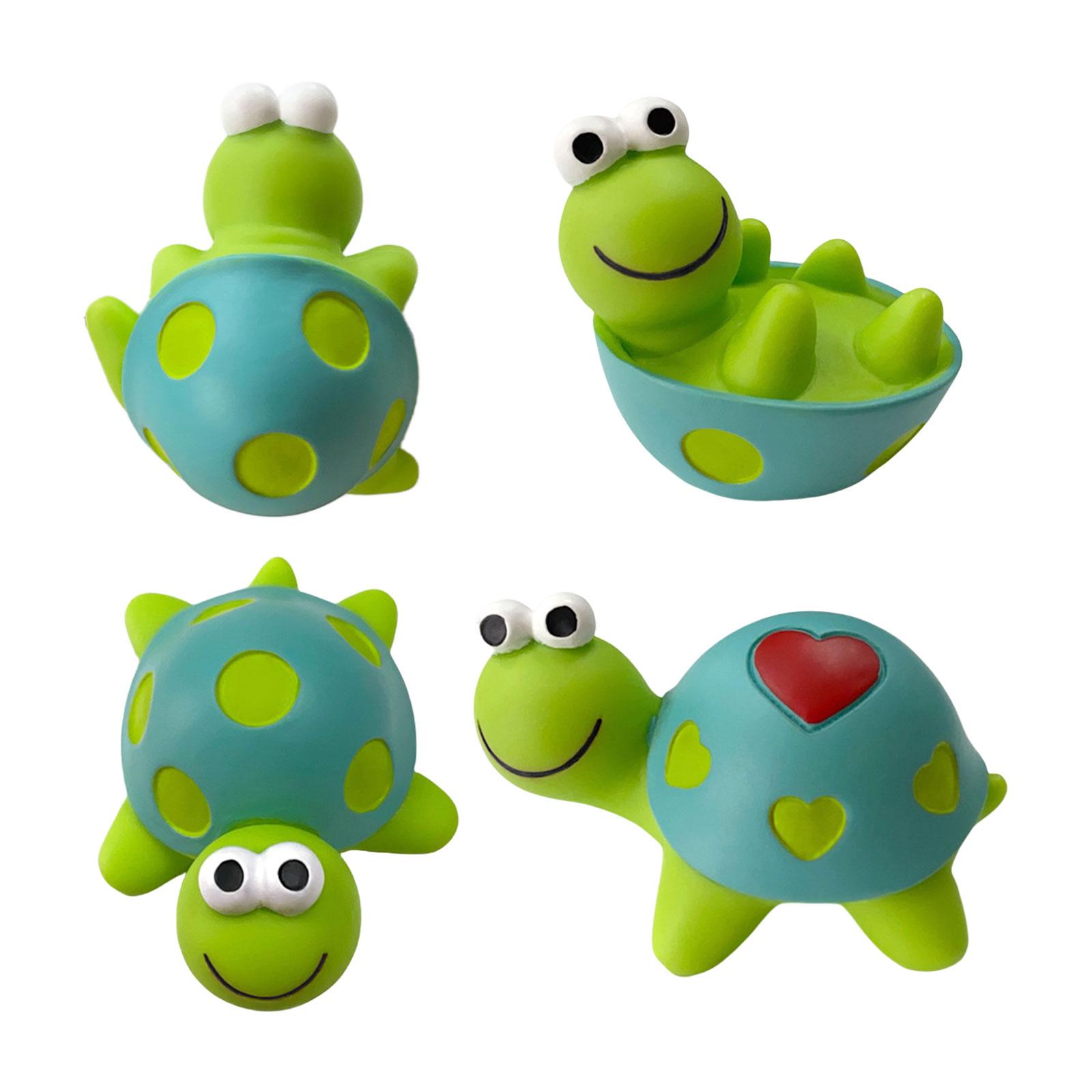 

4PCS Lovely Turtle Resin Ornaments Mini Resin Turtle Figurines for Car Interior Fairy Garden or Landscape Decoration