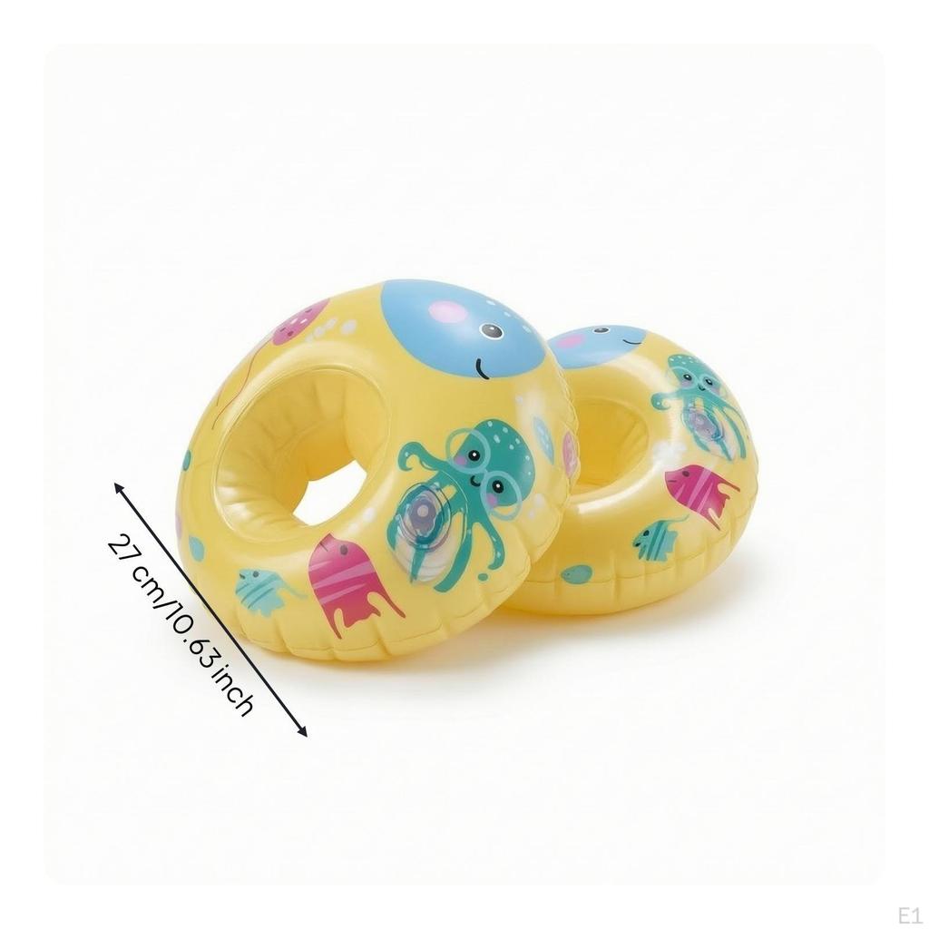 Arm Bands with Sea Creature Motif Waterproof Inflatable Rings Easy to Inflate Flotation