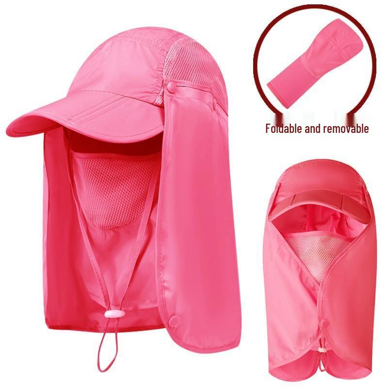 Men's Summer Sun Hat with UV Protection & Face Cover for Outdoor Activities