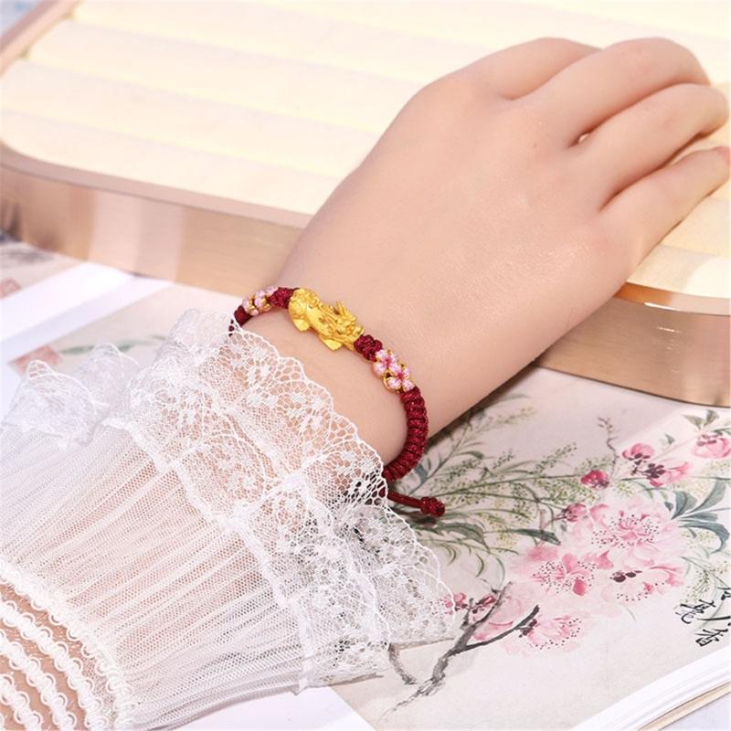 Fashionable Braided Hand Rope Bracelet with Dragon Charm for Men and Women Gifts for New Year and Anniversary