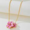 Petal Design Clavicle Chain Exquisite Craftsmanship Cherry Blossom Pendant Necklace  Wedding