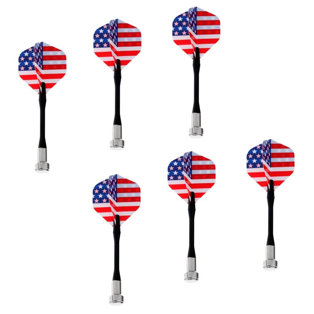 6pcs 9.8cm Bullseye Target Game Flights Darts Strong Magnetic Safe Tips