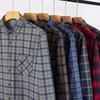 Autumn Winter Thicken Fleece Shirts For Men Business Plaid Shirt Long Sleeve Warm Clothes Male Single Pocket Classic Check Shirt