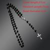 New Fashion Handmade Round Glass Bead Catholic Rosary Quality Bead Cross Necklace Beads Cross Religious Pendants Necklace