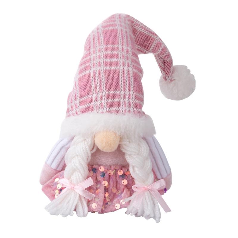 

Festive Holiday Glittered Standing Figure Friendly Fabric Design Christmas Decors Ideal For Tabletop Decorations 1