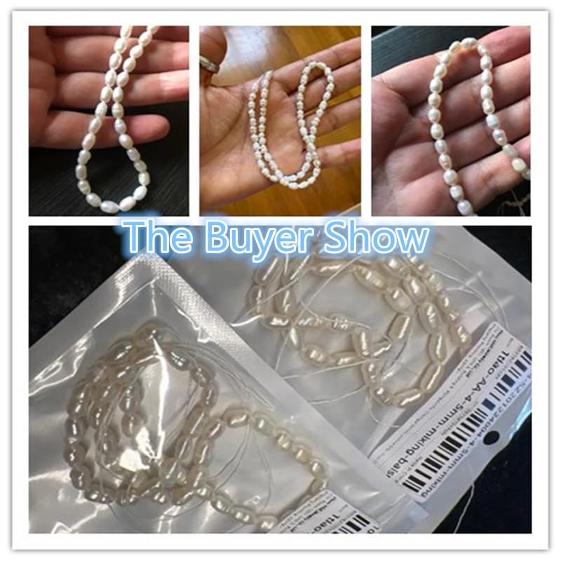 4-5mm Pearl Rice Shape Loose Spacer Beads for Jewelry Making Supplies DIY Necklace Bracelet Accessories