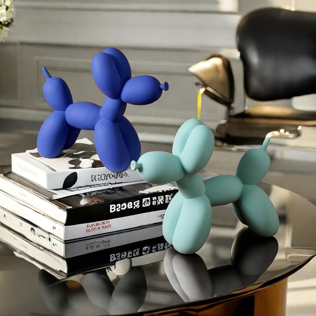 Lovely Color Resin Balloon Dog Resin Decoration Table Nordic Style CHILDREN'S Room Study Cartoon Resin Crafts Decoration
