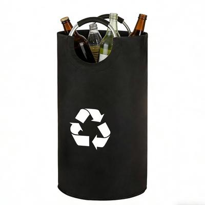 Indoor Recycling Bins For Kitchen 82L Oxford Folding Storage Recycling Garbage Can For Home Dorm Laundry Room Garage Bedroom