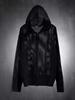 Men's European Mesh Knit Hooded Cardigan Sweater – Sun Protection & Long Sleeve