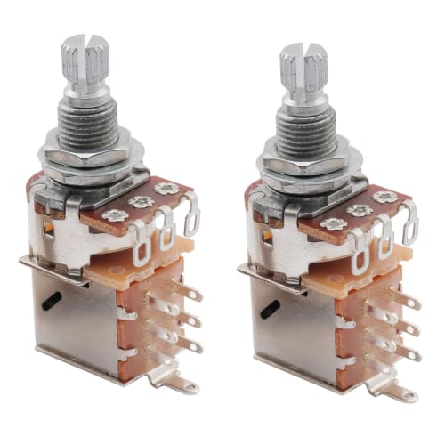 Musiclily Push-Pull Pot, 500k, A-Curve, Metric, for Electric Guitar/Bass (Pack of 2)