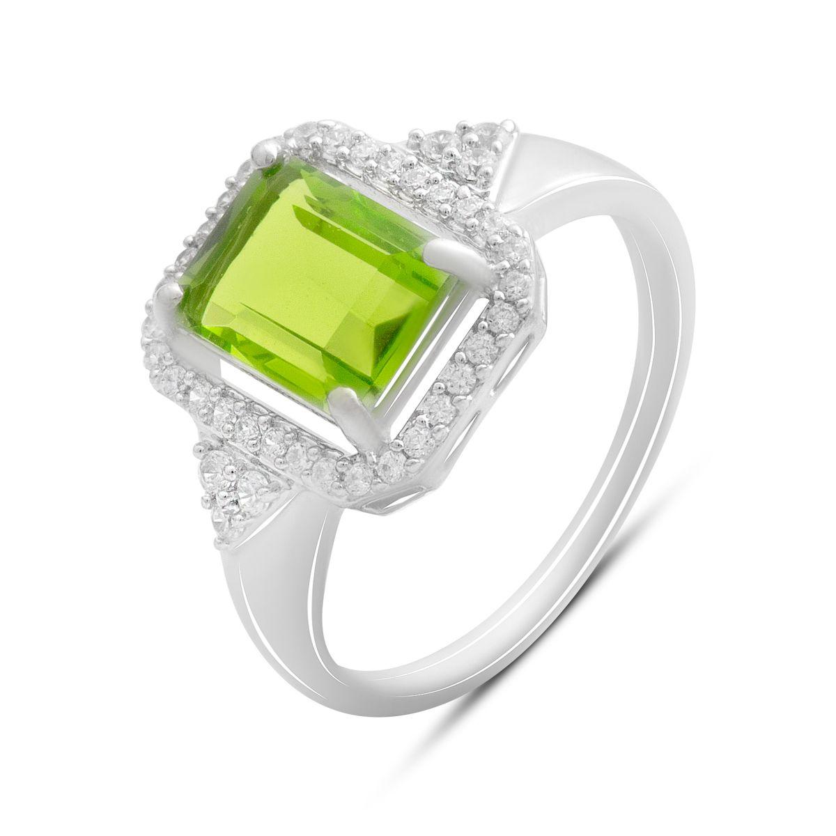 

Серебряное кольцо с хризолітом, вес изделия 3,77 гр (60002319) 18.5